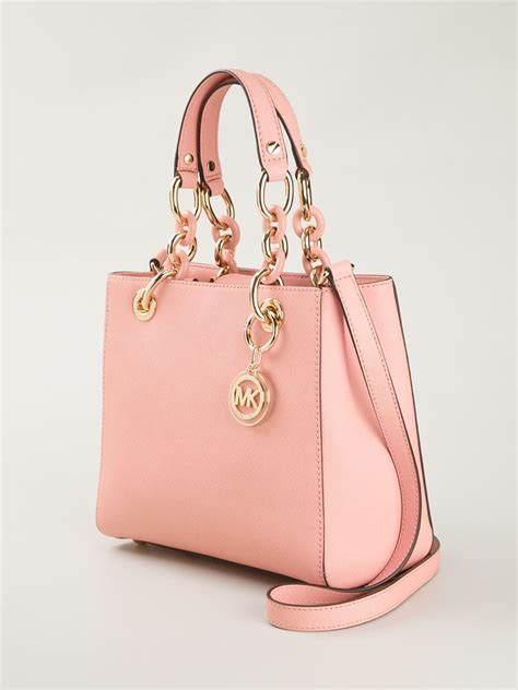 michael kors cynthia pink|MICHAEL Michael Kors Cynthia Small NS Convertible Satchel.